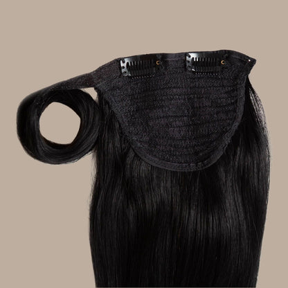 JET BLACK Ponytail Hair Extensions - Ocean Hair Extensions